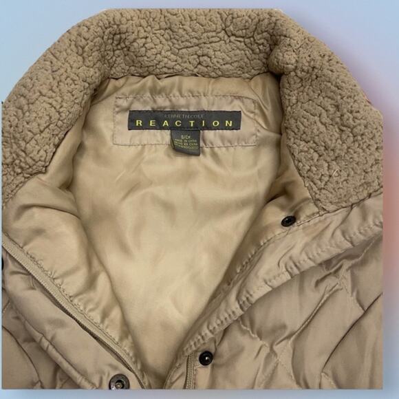 KENNETH COLE Women’s Small Tan Quilted Down Vest - Picture 2 of 4